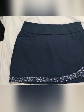 Adidas Golf Skort Navy Blue Athletic Skirt Built In Shorts PRIMEGREEN Size M